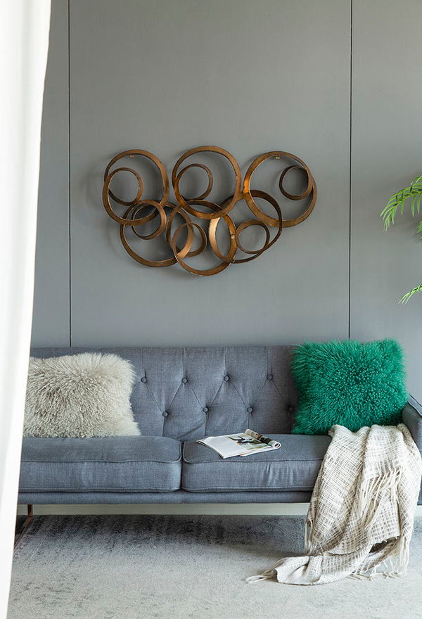 SerethaLeaf Wall Decor - Gold, photo 2 of 7