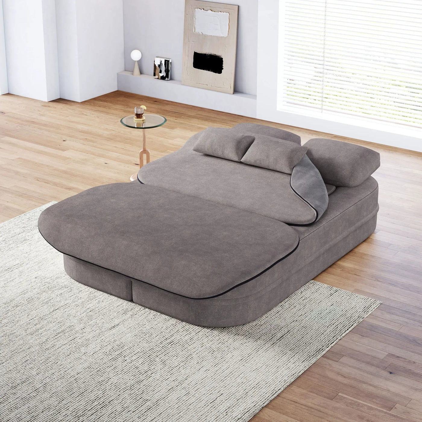 2 In 1 Foldable Sofa Bed With Multi Functional Blanket, Floor Lounge Sofa by HouseOfZazla