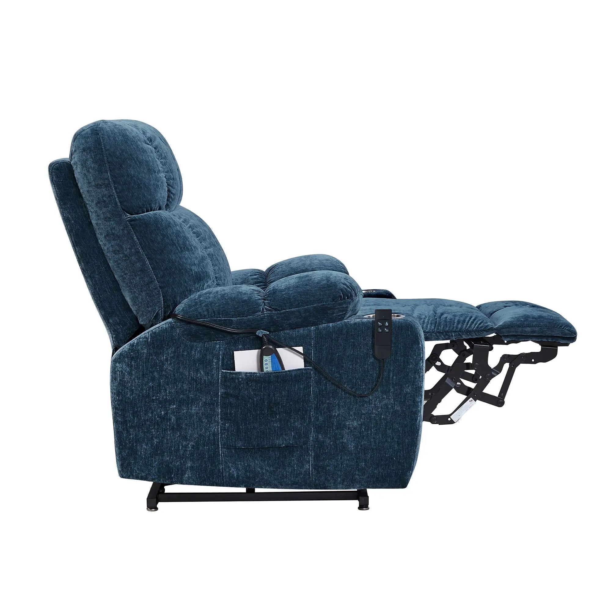 Dual Okin Motor Power Lift Recliner Chair For Elderly Infinite Position Lay Flat 180E Recliner With Heat Massage by HouseOfZazla