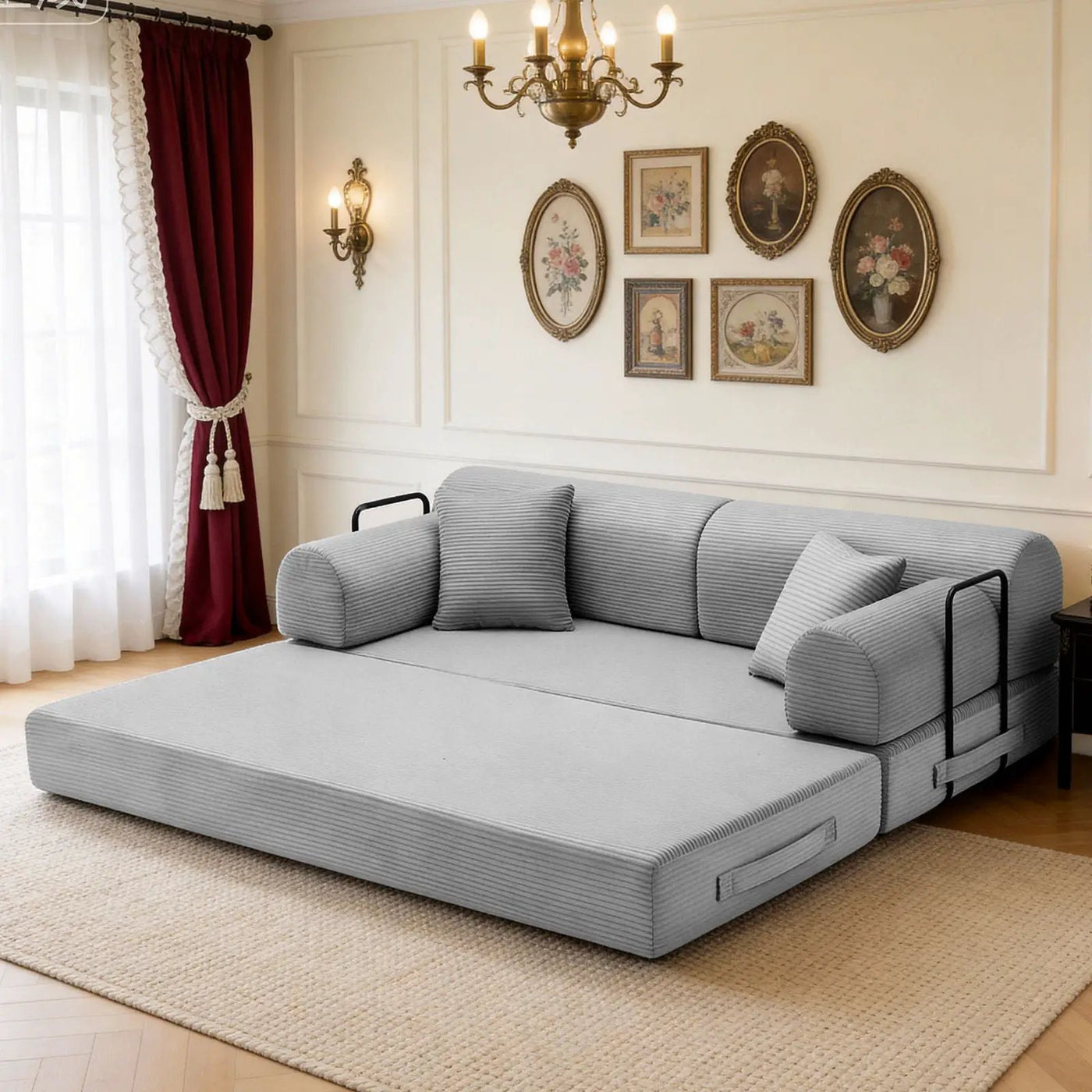 Convertible Sleeper Sofa Bed, Floor Lounge Couch For Living Room by HouseOfZazla