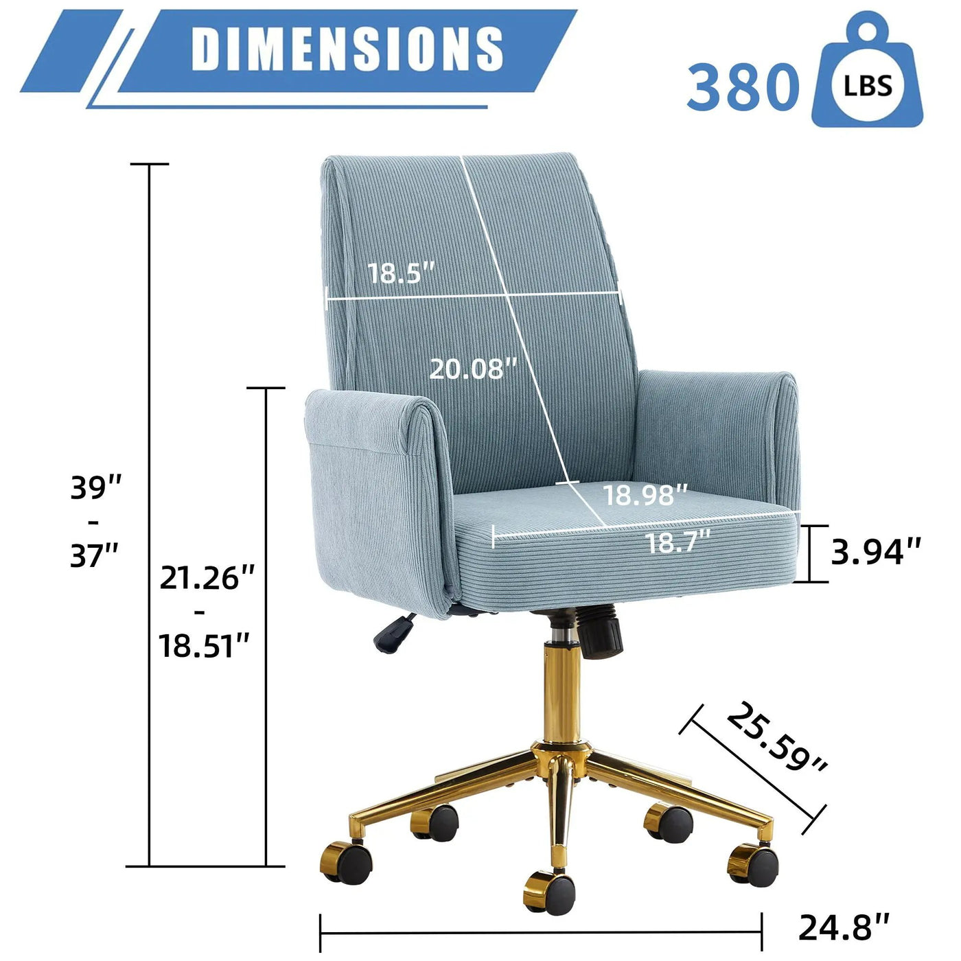 Ergonomic Mid Back Office Chair by HouseOfZazla