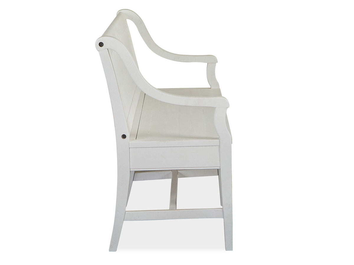 Heron Cove - Bench With Back - Chalk White, photo 2 of 7