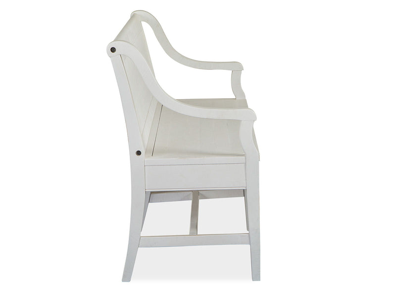 Heron Cove - Bench With Back - Chalk White, photo 2 of 7
