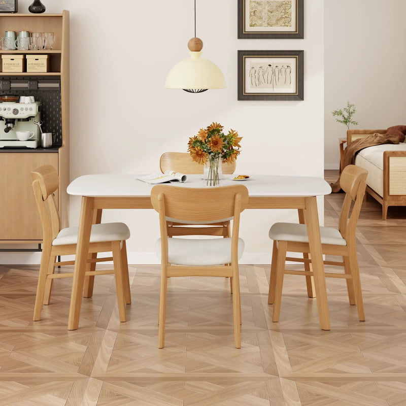 5 Piece Dining Set With Table And Upholstered Chairs by HouseOfZazla
