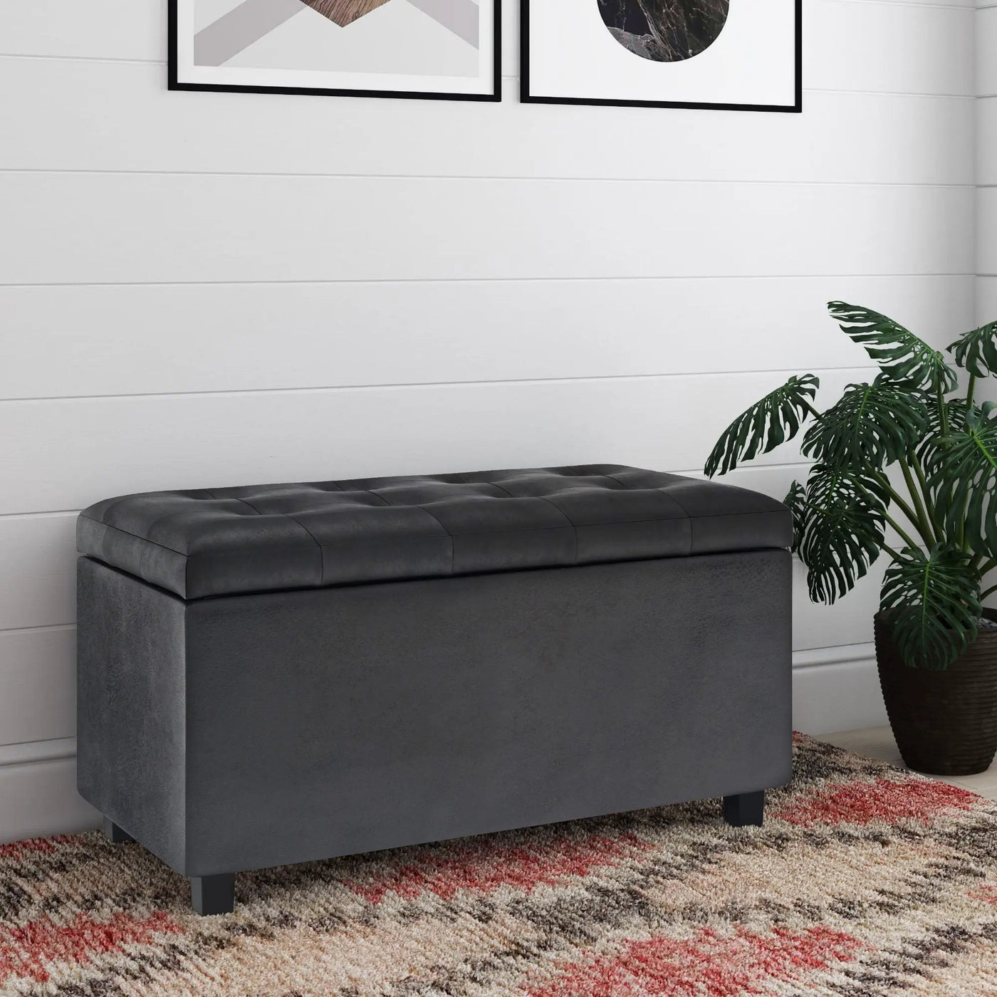 Cosmopolitan - Upholstered Storage Ottoman by HouseOfZazla