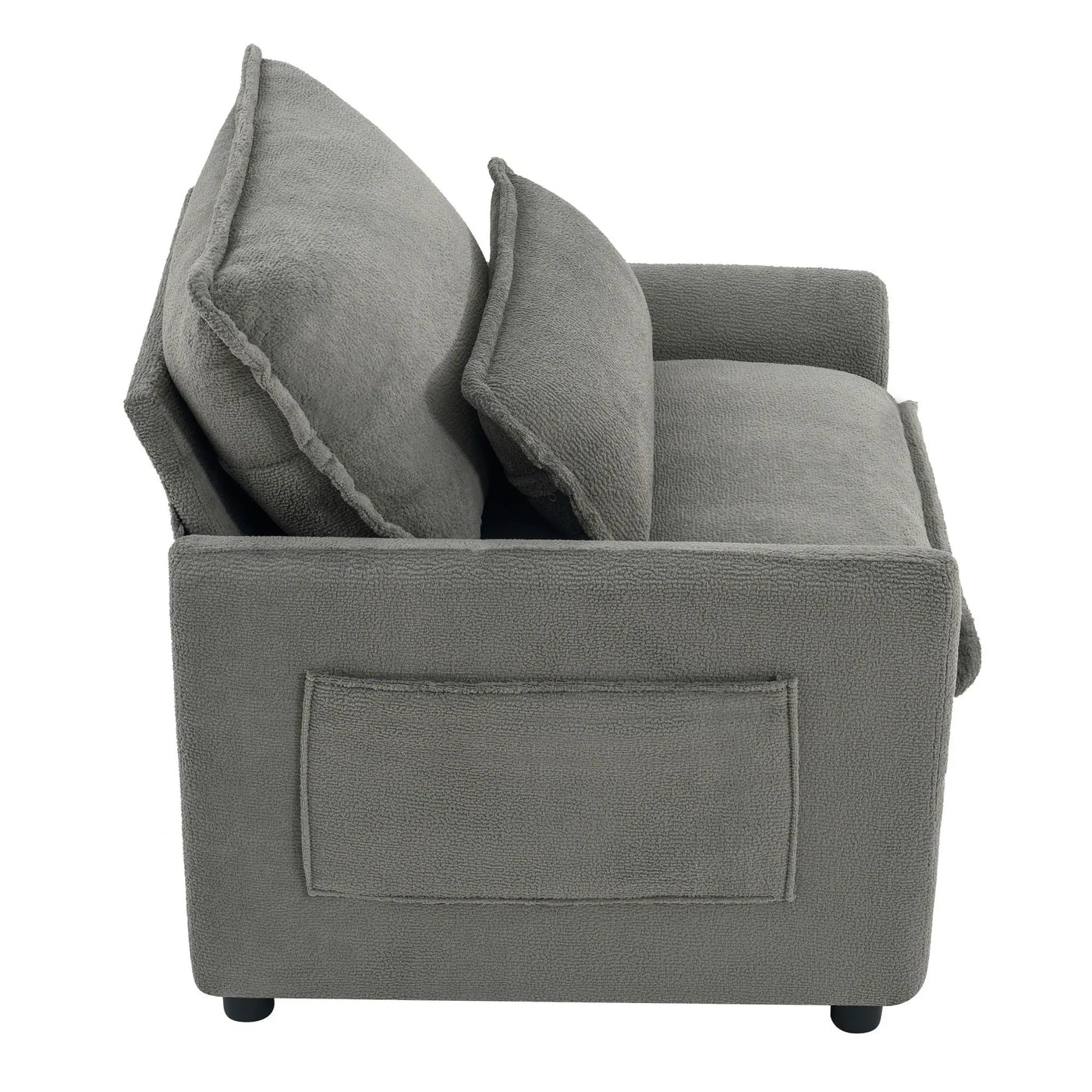 Modern Single Seat Accent Chair With Side Storage Pockets by HouseOfZazla