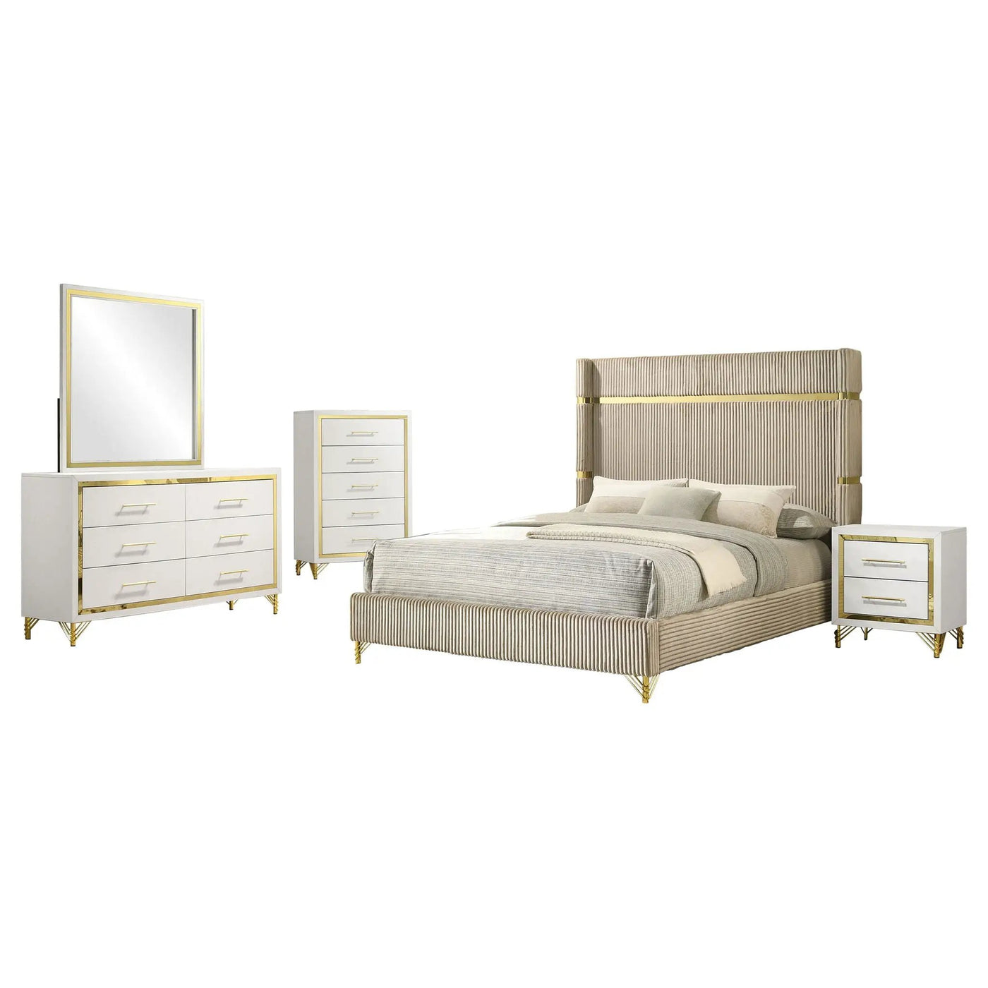 Malcolm - Bedroom Set With Wingback Design by HouseOfZazla