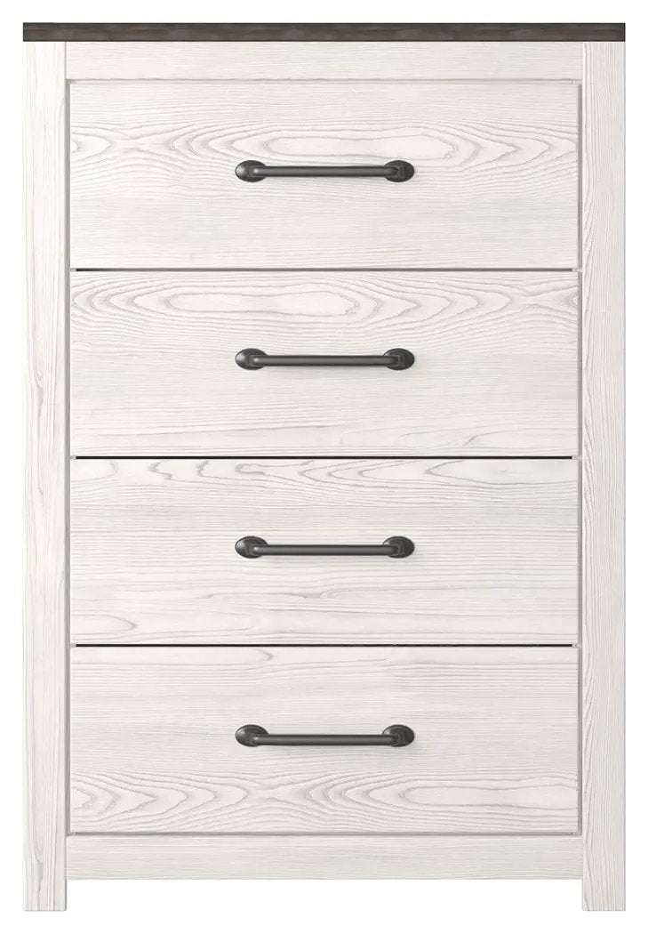 Gerridan - Four Drawer Chest - White / Gray by Unique Piece Furniture