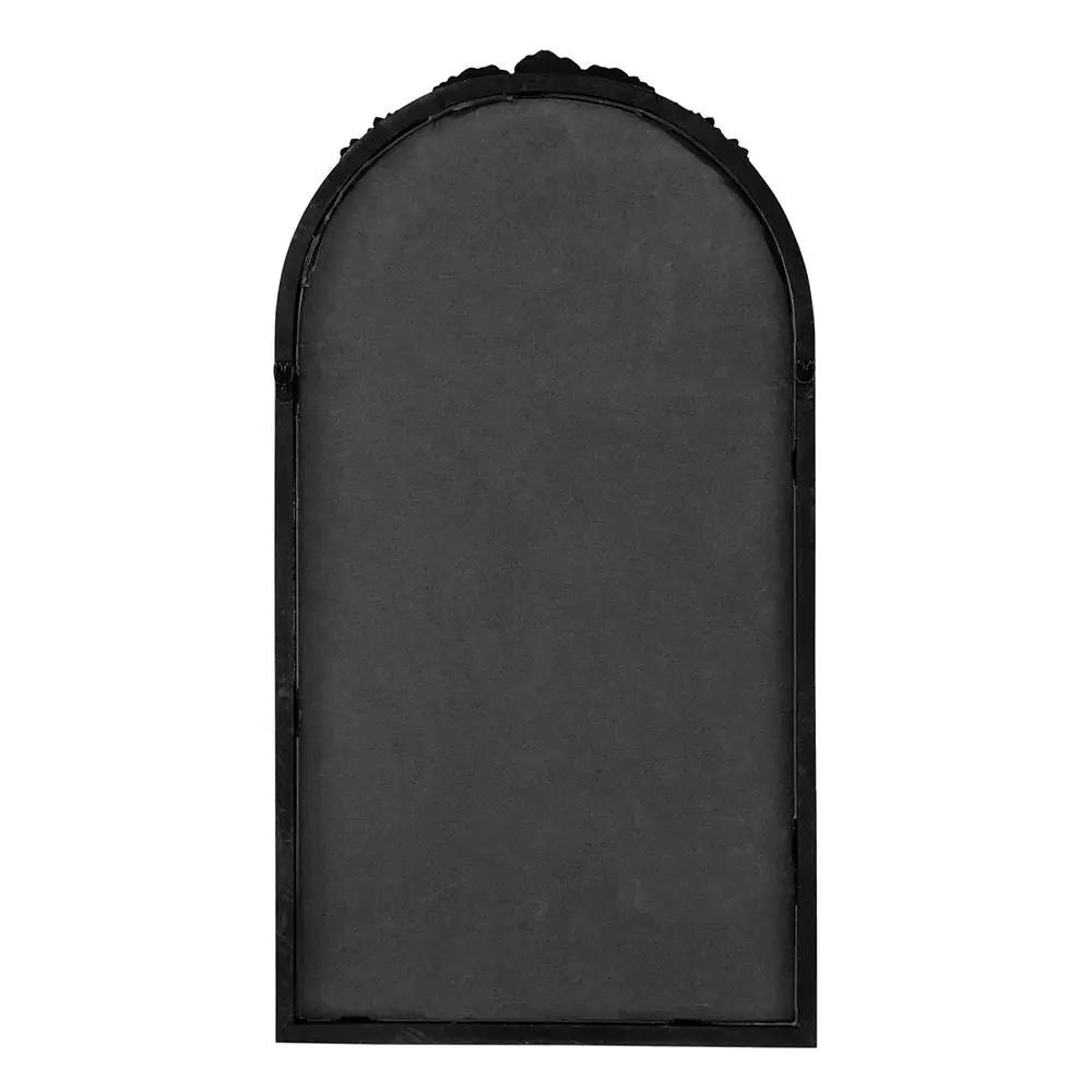 Hand Carved Rose Antique Mirror Frame, Wood Arch Mirror Wall Decor For Living Room by HouseOfZazla