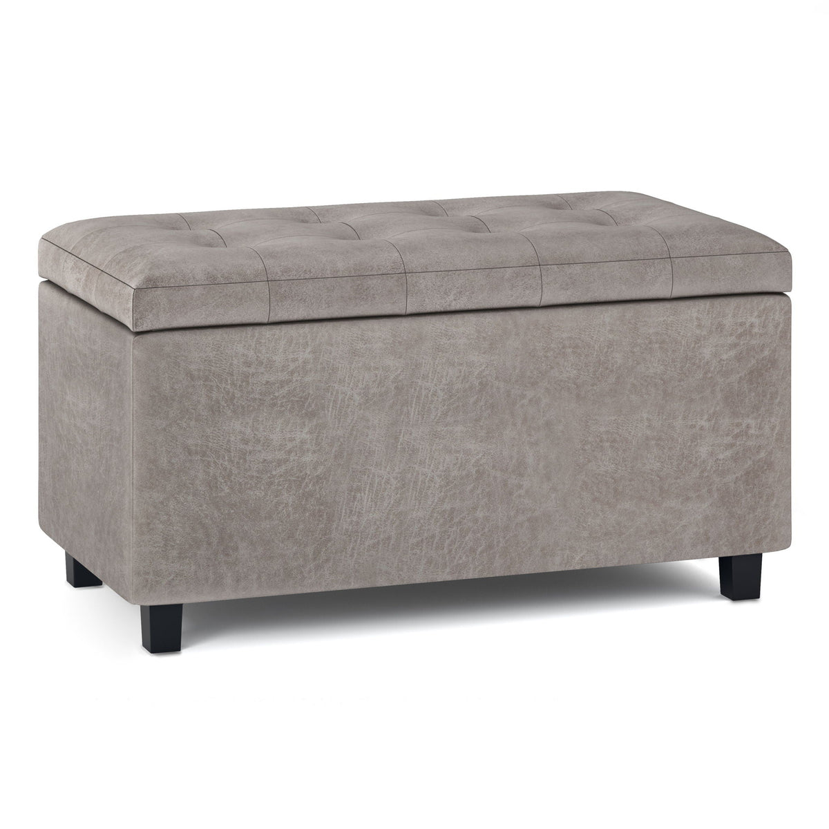 Upholstered Storage Ottoman with Child Safety Hinge - Multiple Colors, photo 2 of 40