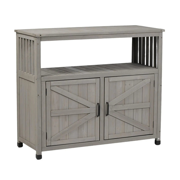 Patio Bar Table Set With Storage