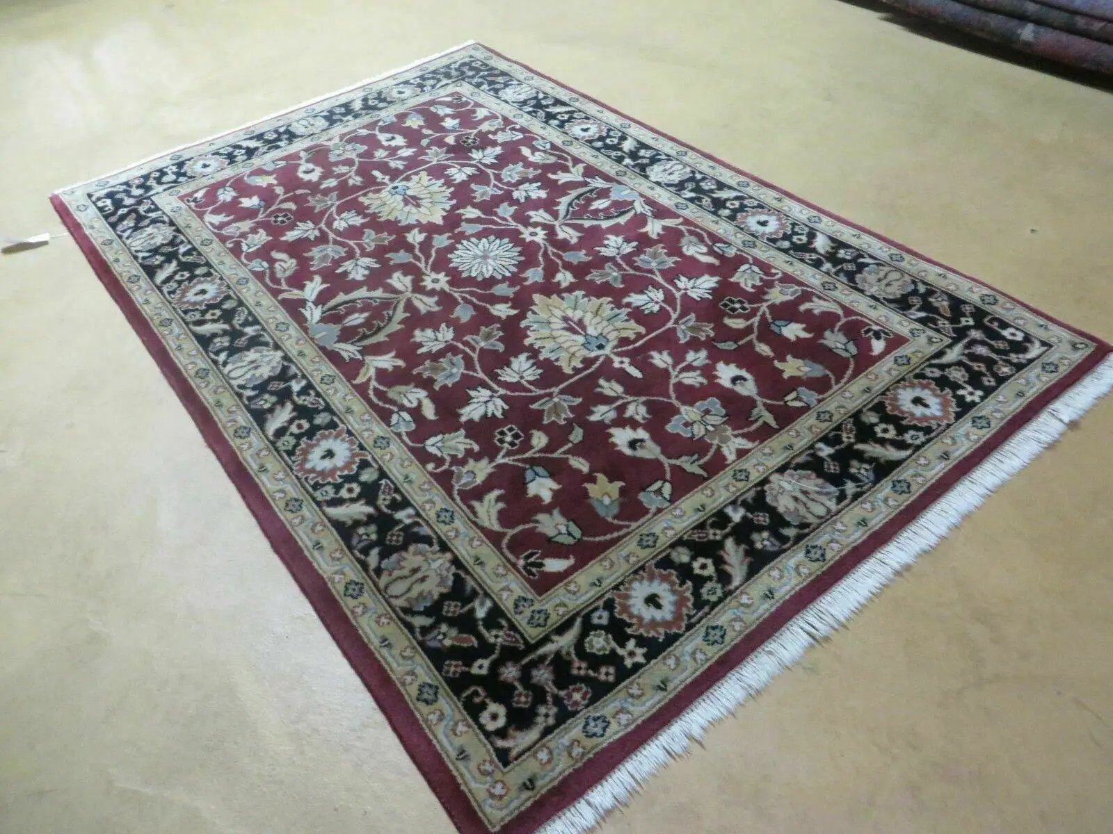 4' X 6' Handmade Finely Knotted Indian Agra Pattern Wool Rug Nice by Jewel Rugs