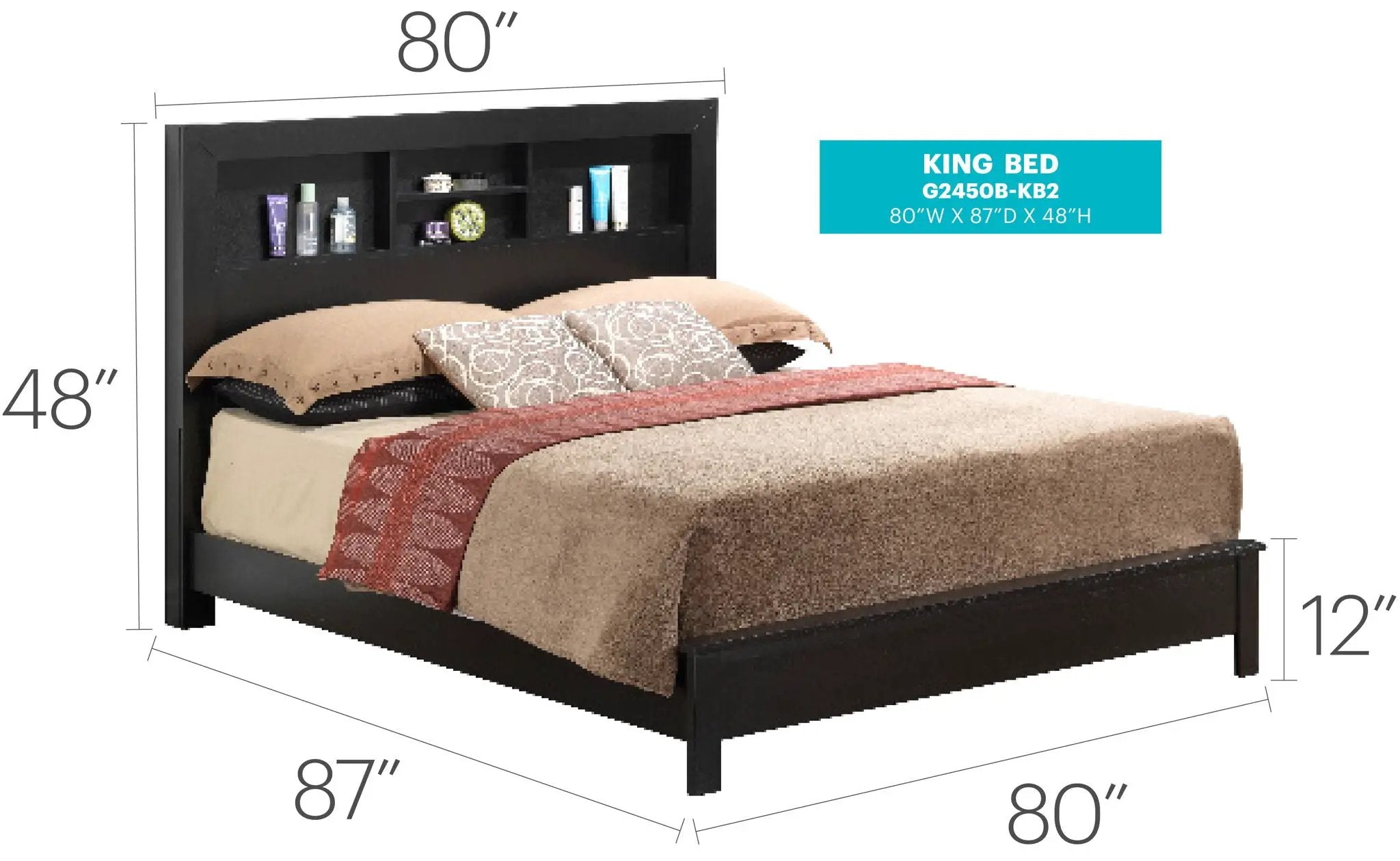 Bed With Transitional Design Stylish by Unique Piece Furniture