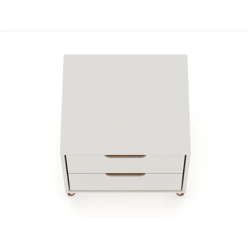 Rockefeller - Nightstand With 2 Drawers - Off White by HouseOfZazla