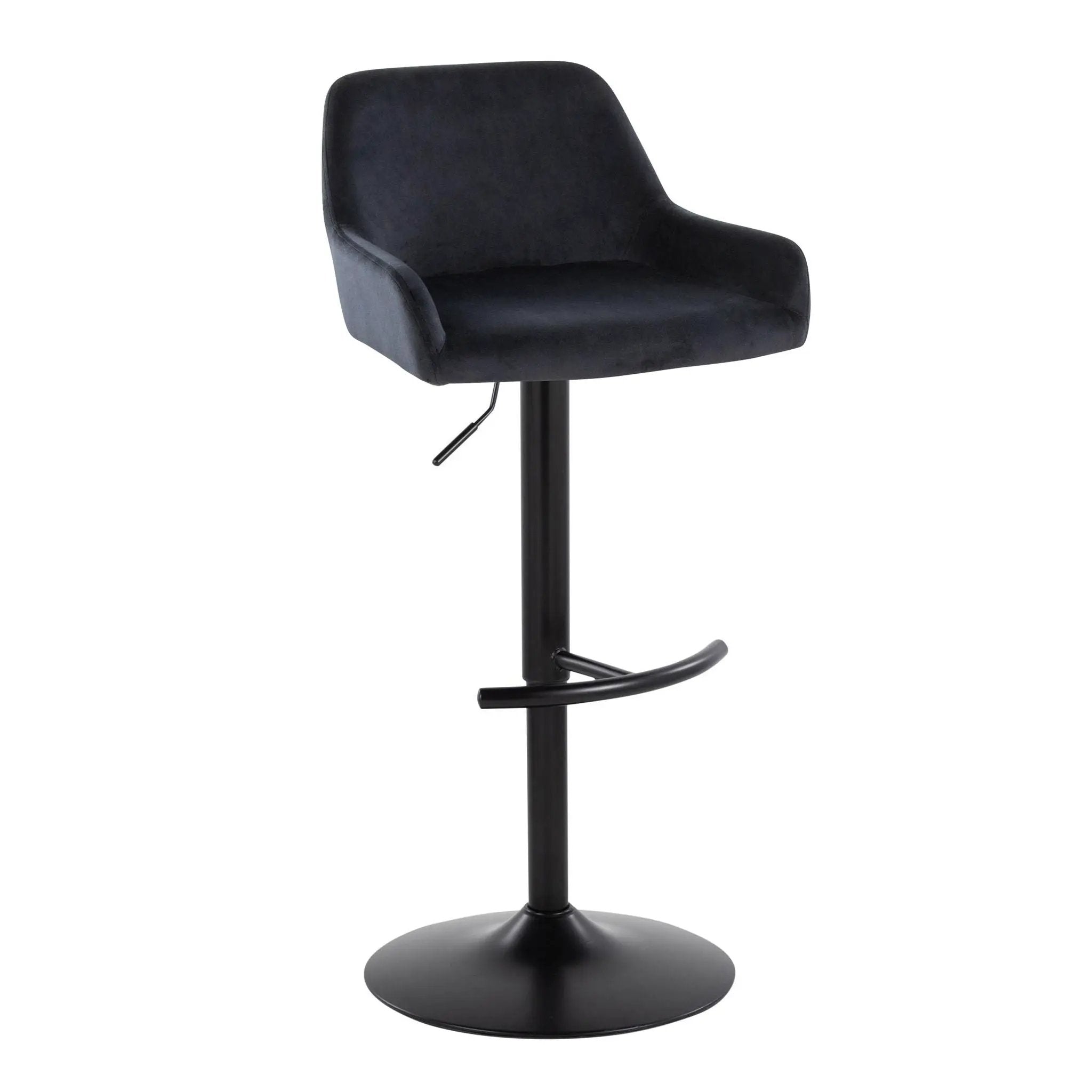 Daniella - Contemporary Adjustable Barstool With Swivel With Rounded T Footrest (Set of 2) by Unique Piece Furniture
