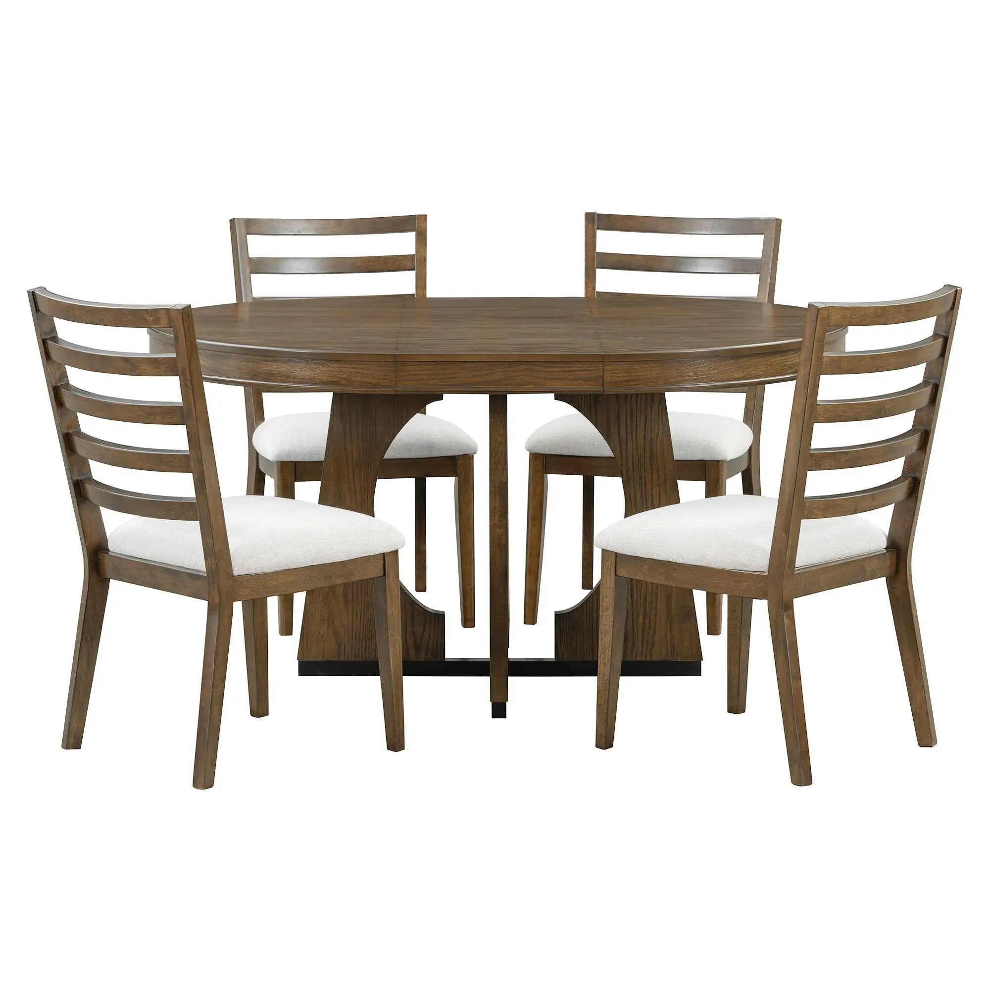 Round Dining Table Set For 4 With Chairs by HouseOfZazla