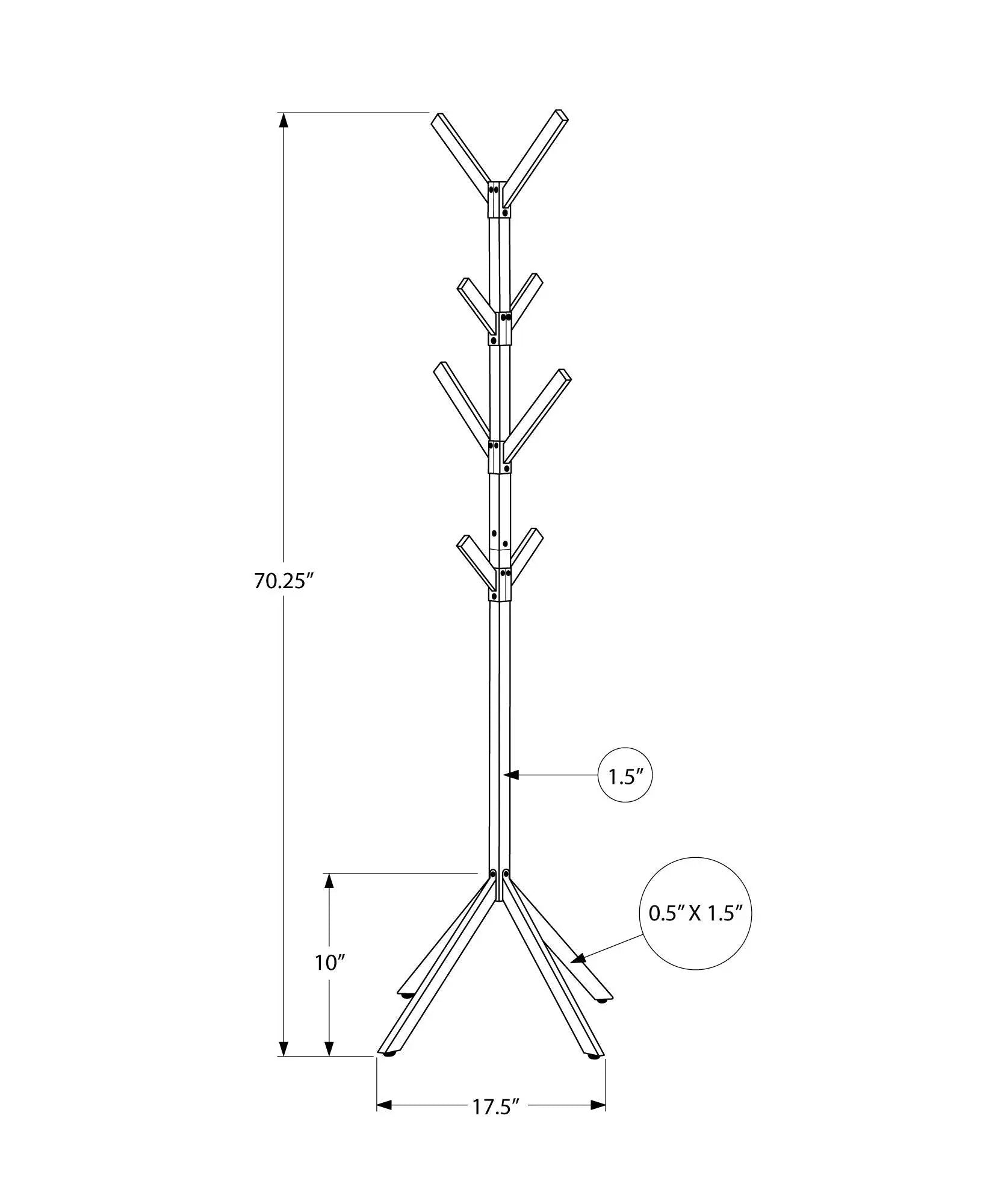 Coat Rack, Hall Tree, Freestanding, 8 Hooks, Entryway, Contemporary & Modern by HouseOfZazla