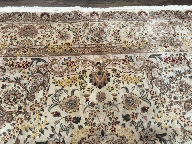 Sino Persian Rug 8x12, Wool & Silk, Traditional Elegant Carpet, Fine 200 KPSI by Jewel Rugs