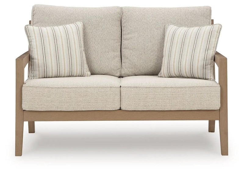 Hallow Creek - Loveseat With Cushion - Driftwood by Unique Piece Furniture