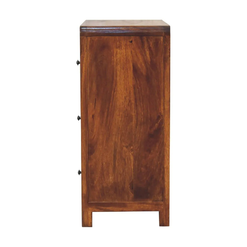 Solid Wood Aspen Chest, 3-Drawers, Chestnut by HouseOfZazla