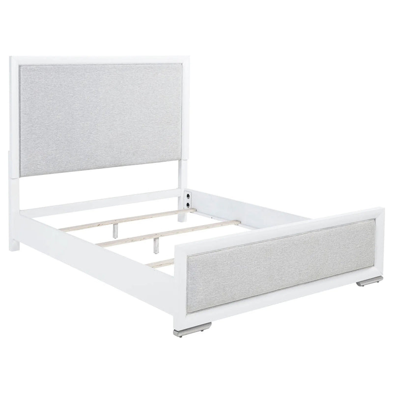 Gracemont 57-inch Queen Panel Bed Grey and White by Unique Piece Furniture