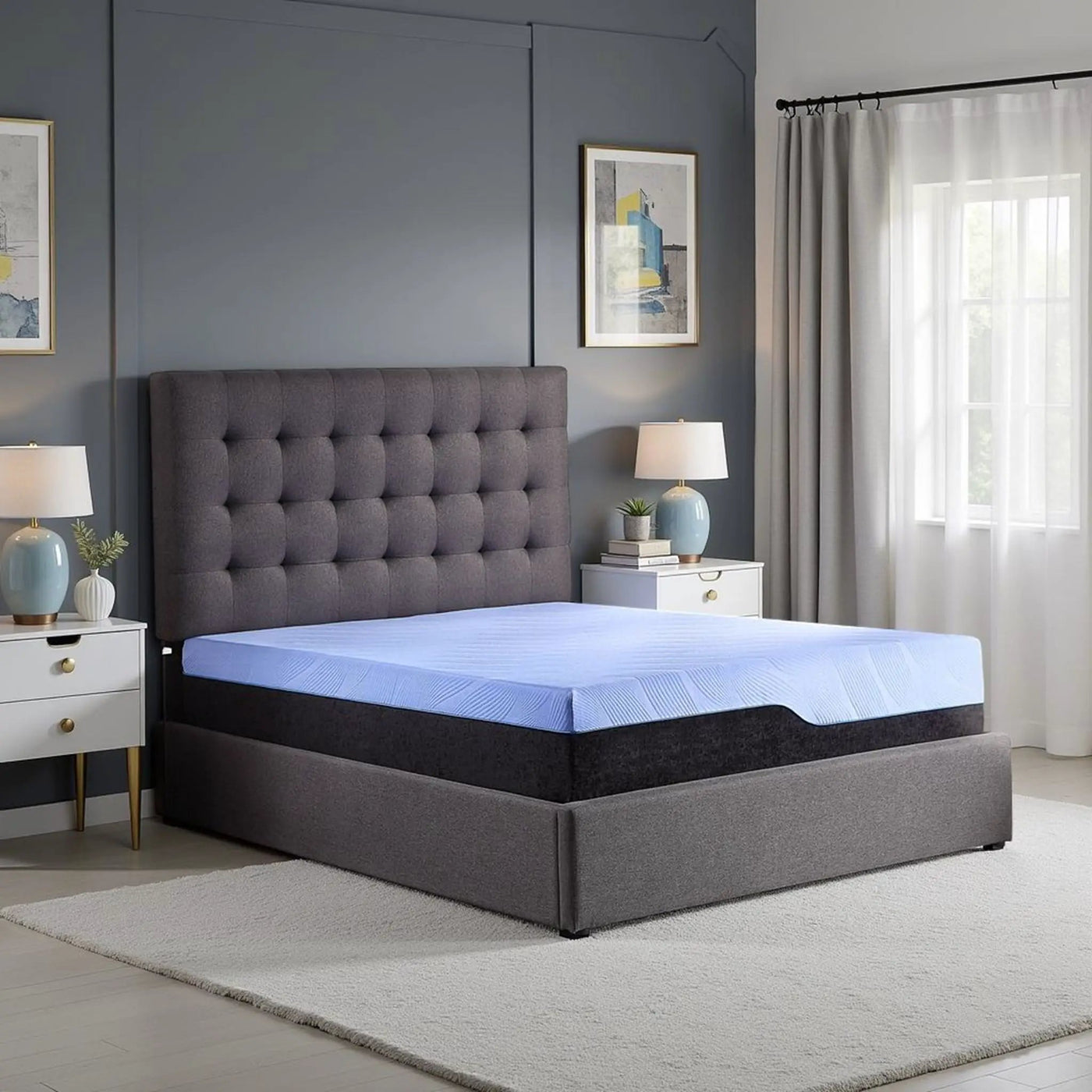 Refresh - 12" Hybrid Cooling Fast Responding Latex Foam And Coil Mattress by Unique Piece Furniture
