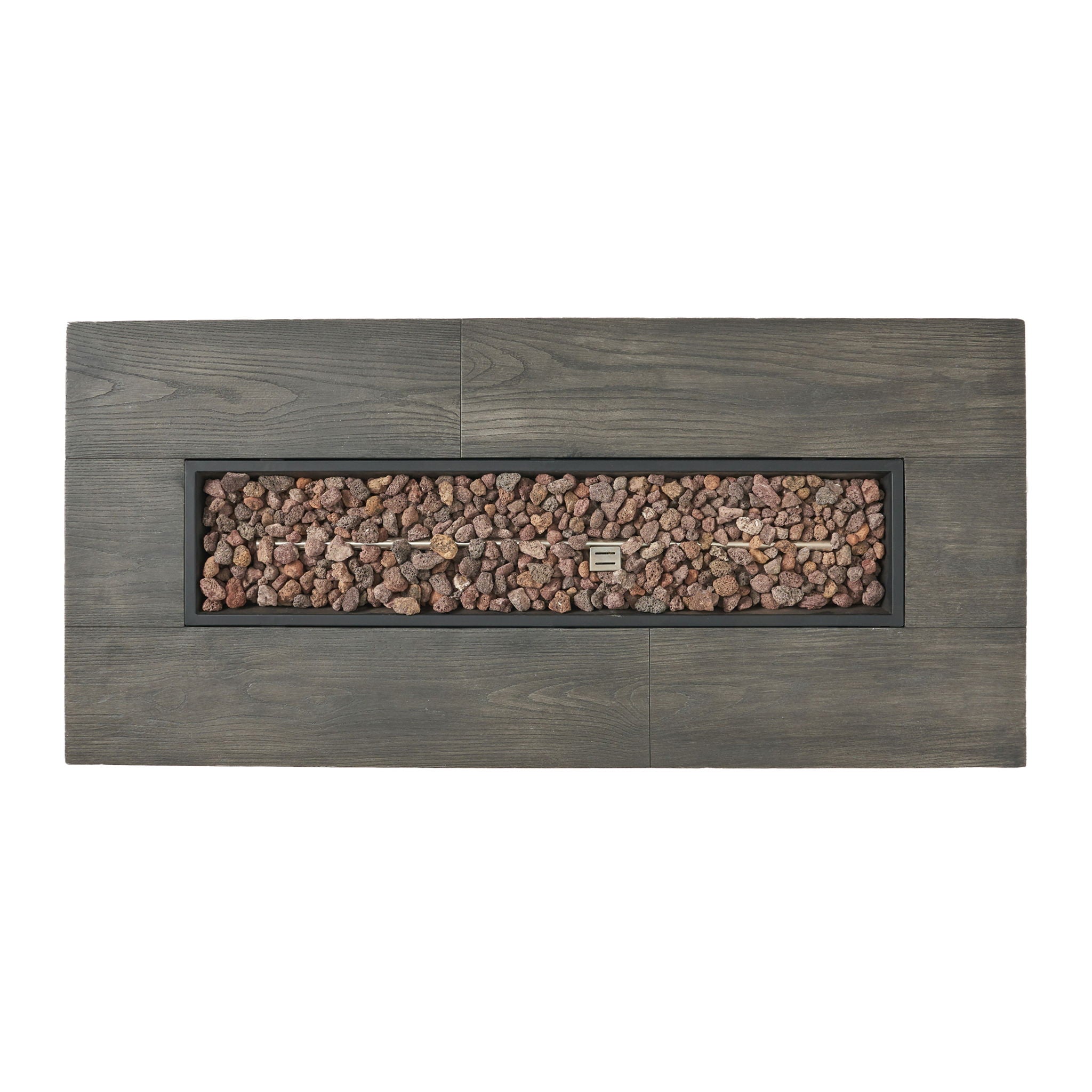 Transitional Rectangular Outdoor Propane Fire Pit With 50,000 BTU by HouseOfZazla