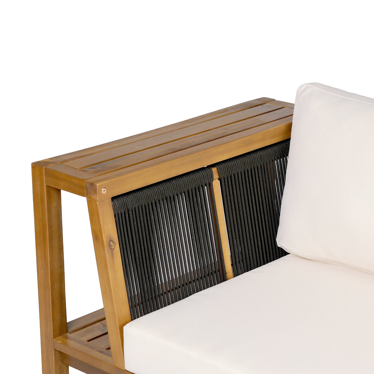 Teak Finish Acacia Wood Outdoor Daybed Sofa Set, photo 8 of 10