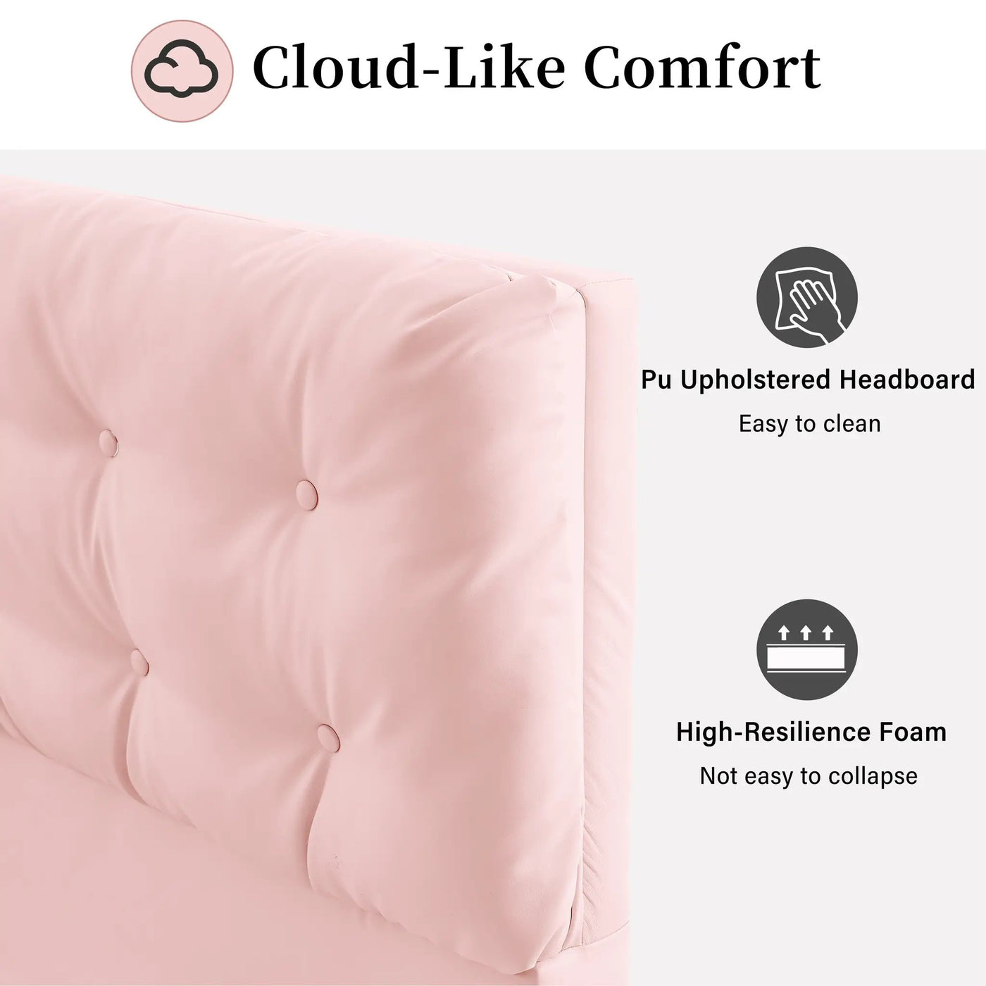 Queen Size Upholstered Floating Bed Frame with LED Lights by HouseOfZazla