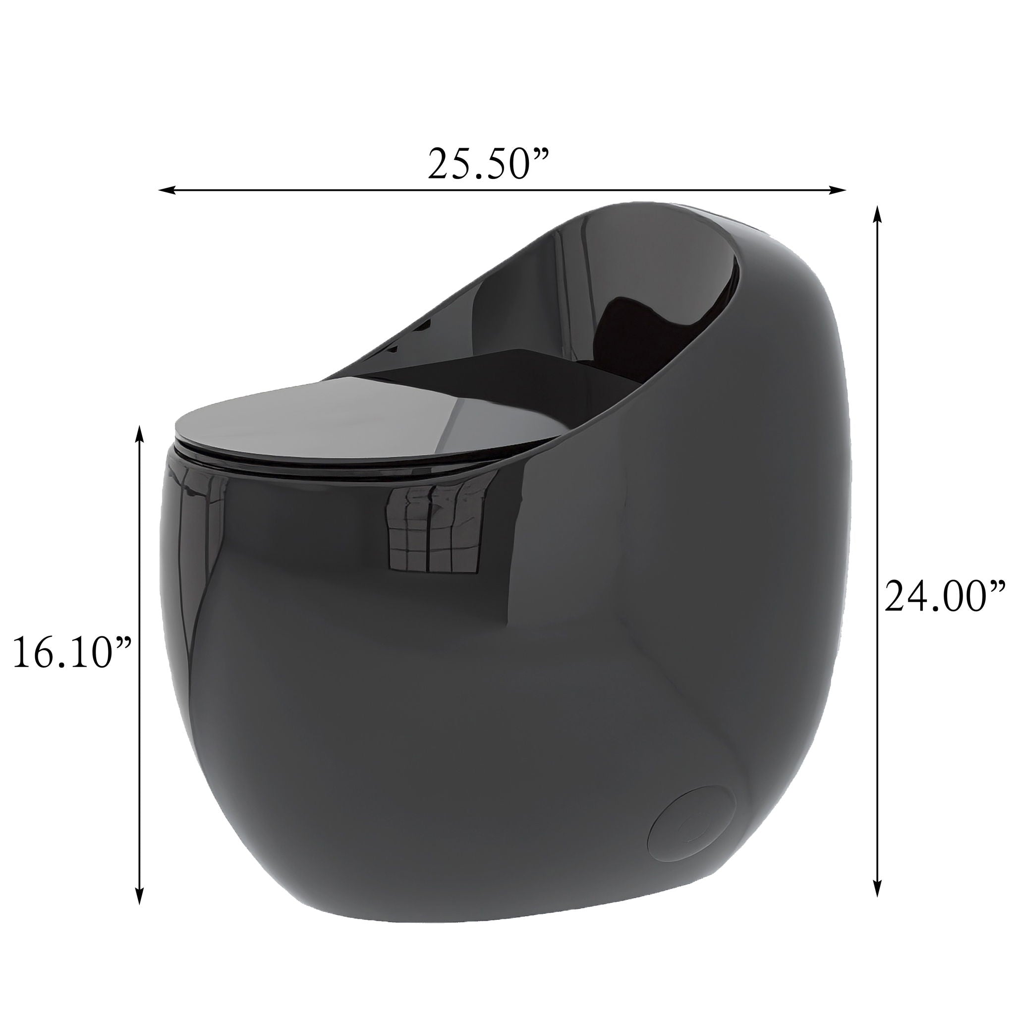 Modern Egg Shape Toilet 1.28 Gpf Single Flush Ceramic by HouseOfZazla