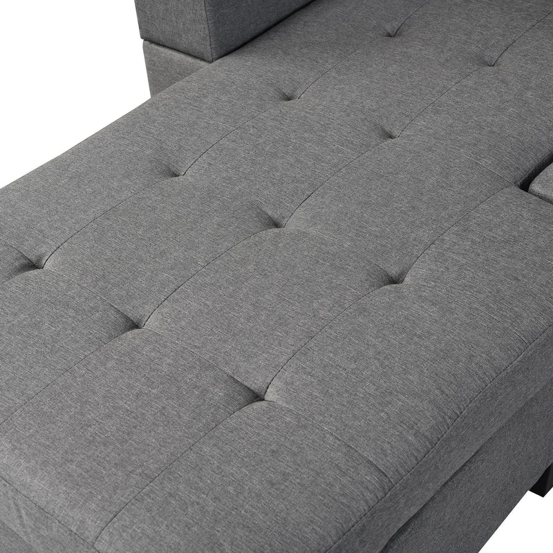Sectional Sofa Set For Living Room With L Shape Chaise Lounge, Cup Holder And Left Or Right Hand Chaise Modern 4 Seat by HouseOfZazla