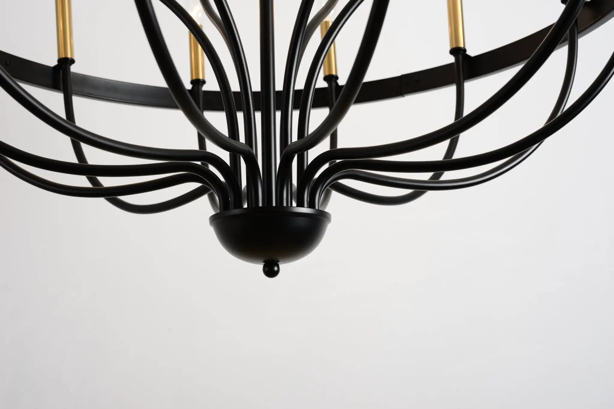 15-Light Industrial Iron Candle Chandelier Modern Farmhouse Pendant Light by HouseOfZazla