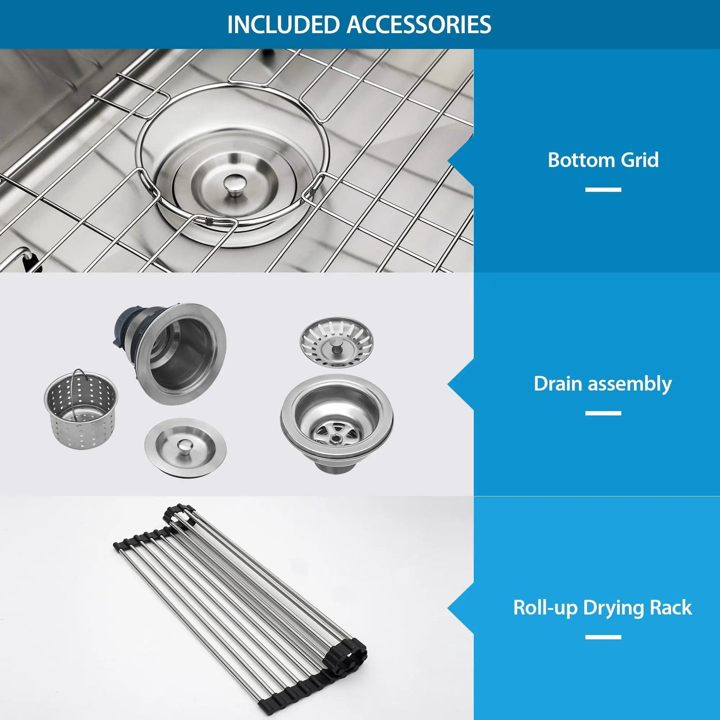 Modern Double Bowl Undermount Sink Design With 10" Deep Basins by HouseOfZazla