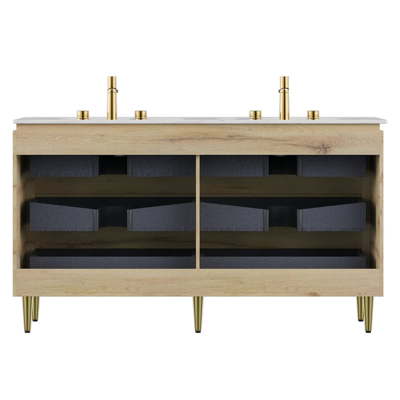 Amara 60" Bathroom Vanity & Sinks by HouseOfZazla