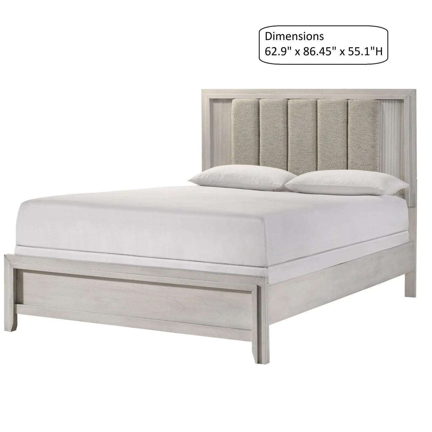 Plush Upholstered Headboard Framed Bed by HouseOfZazla