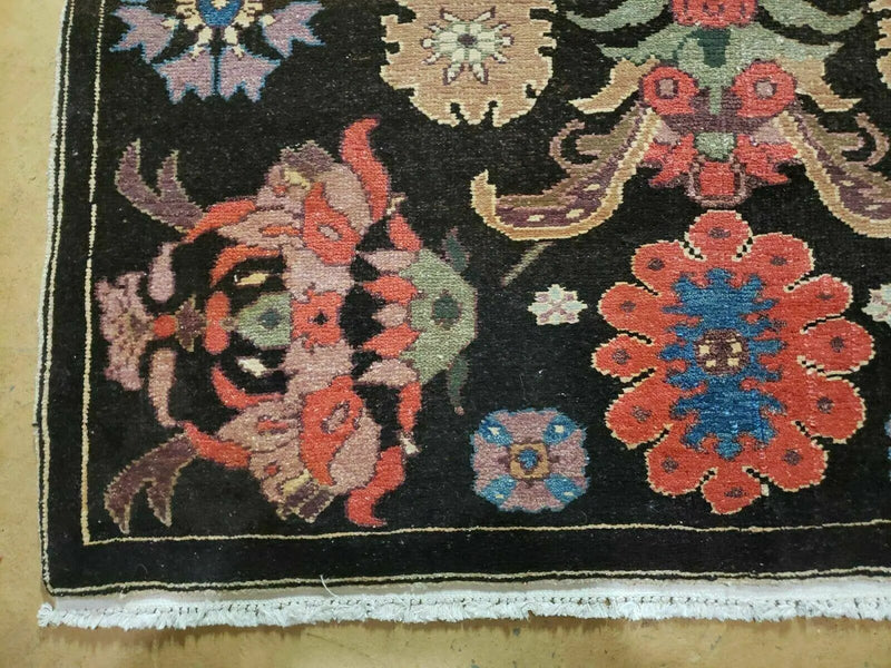 4' 5" X 16' 1" Antique Karabagh Caucasian Rug Handmade Wool Carpet Organic Dye by Jewel Rugs