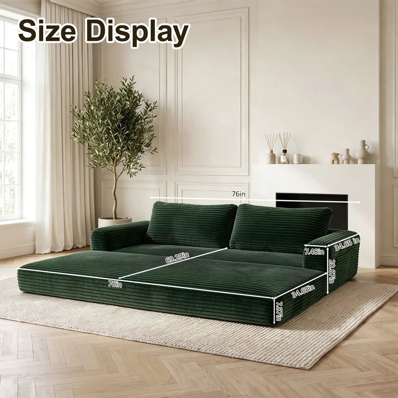 76 Inch Convertible Futon Sofa Bed by HouseOfZazla