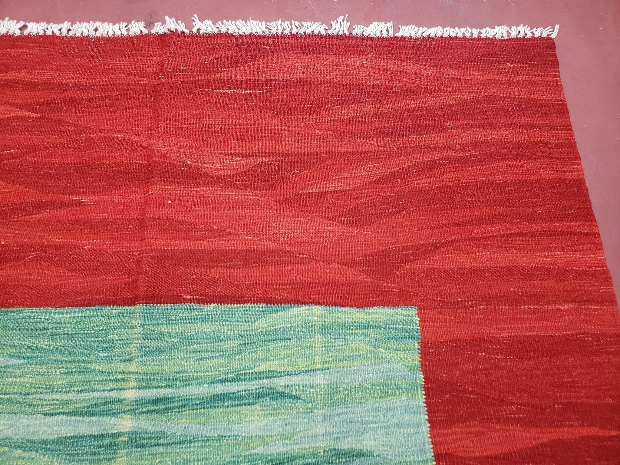 Red Turkish Kilim Rug, 5x7 - 6x8 Rugs, Red and Green Kilim Carpet, Kilim Area Rugs, Flatweave No Pile Rug, New Turkish Rug, Handmade Kilim by Jewel Rugs