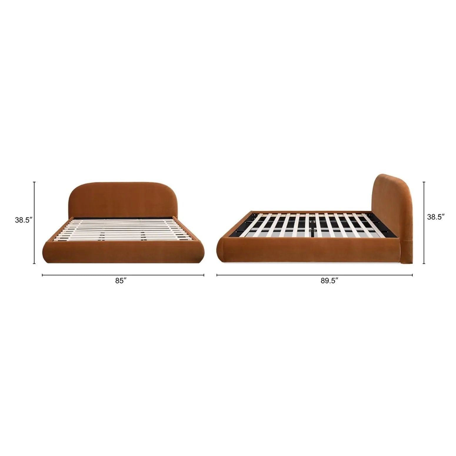 Archie Puffy Grounded - Upholstered Platform Bed by Unique Piece Furniture