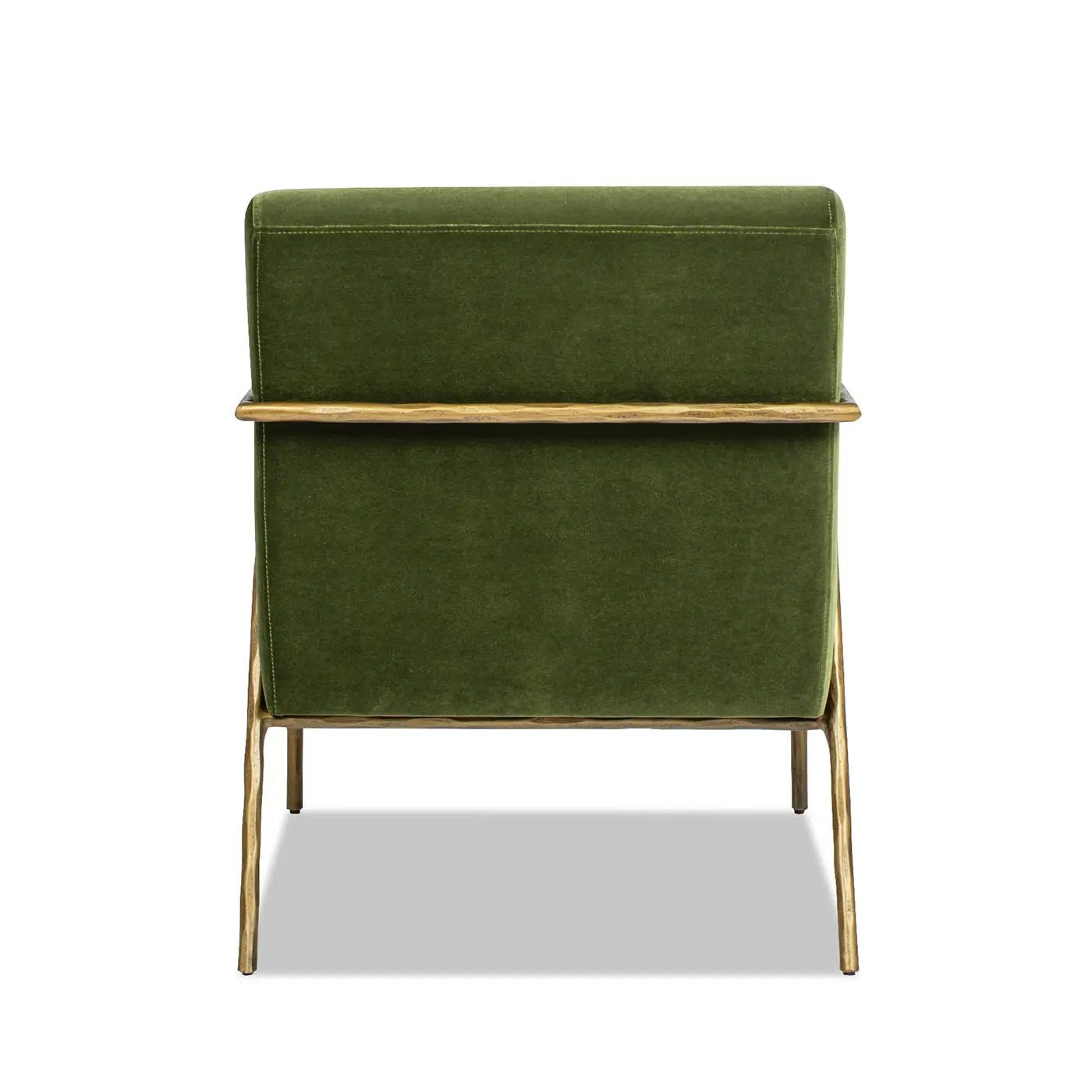 Aerin - Hammered Brass Upholstered Accent Arm Chair by HouseOfZazla