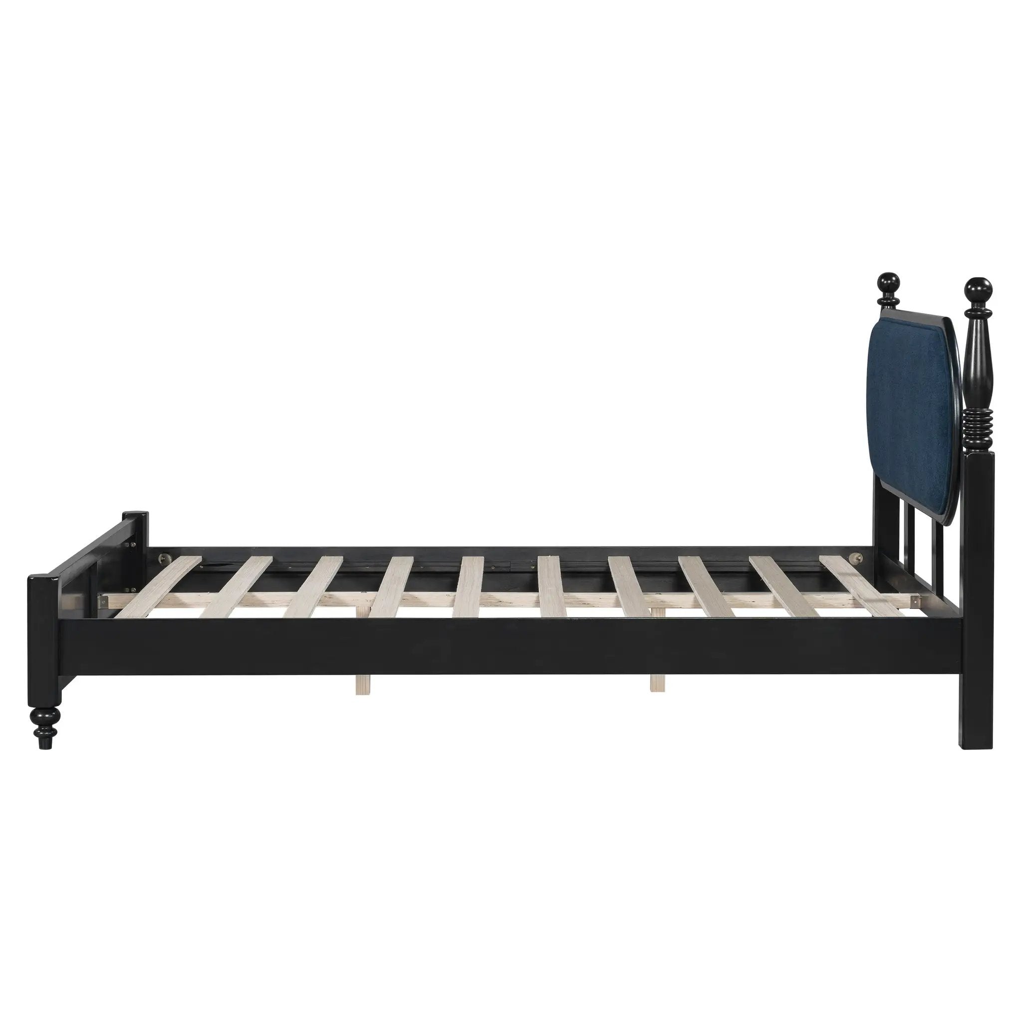 Queen Bed Frame, Solid Wood Platform with Slats by HouseOfZazla