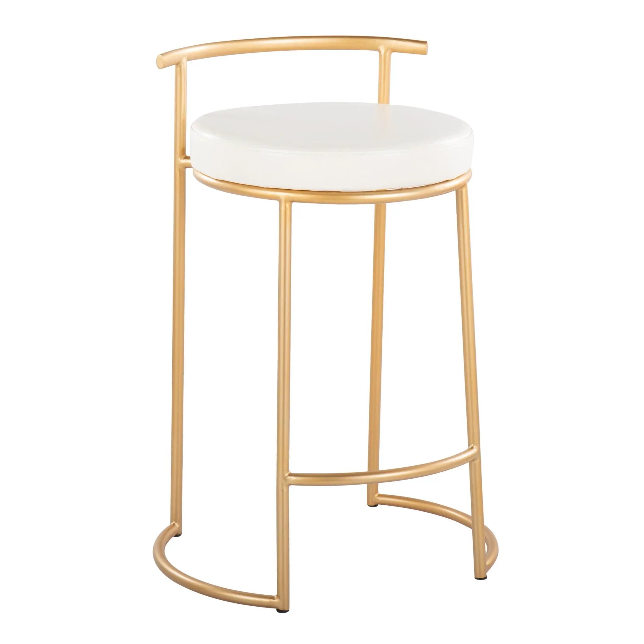 Fuji - Round Contemporary Fixed Height Counter Stool (Set of 2) by Unique Piece Furniture