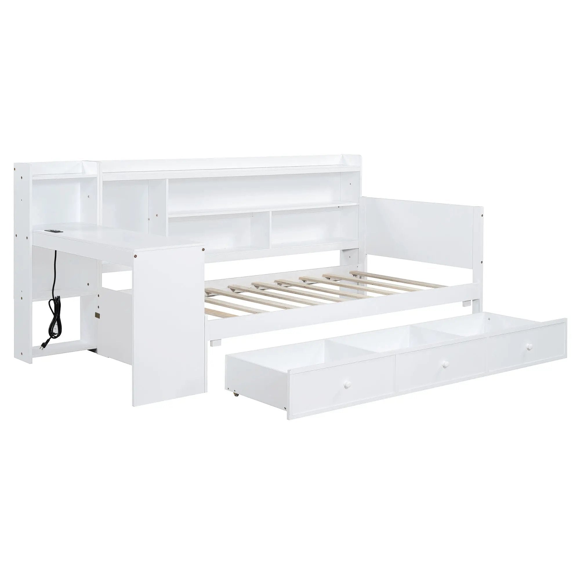 Daybed With 3 Drawers USB Ports And Desk by HouseOfZazla