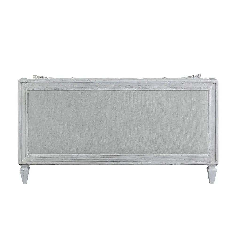Katia - Loveseat With 2 Pillows - Light Gray Linen & Weathered White by Unique Piece Furniture