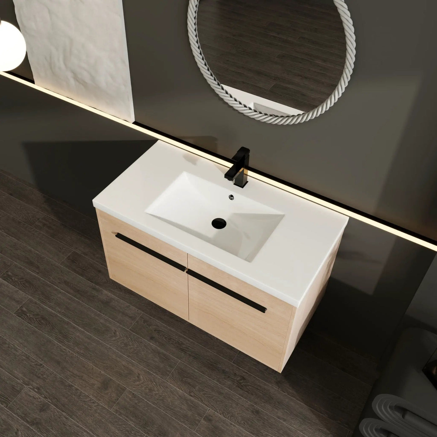 Bathroom Vanity Set With Resin Countertop Sink, 2 Doors by HouseOfZazla