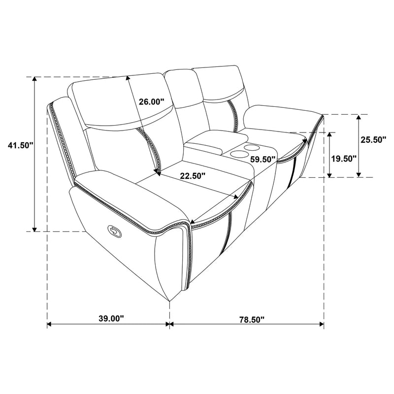 Stanwicke - Motion Reclining Loveseat With Console - Blue by HouseOfZazla