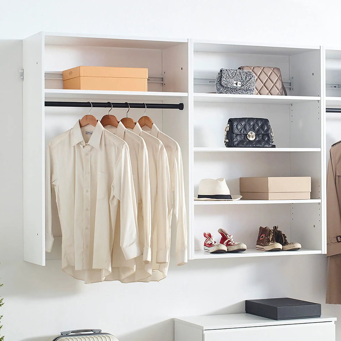 Devi - Wall Mounted Closet System With Modular Units by HouseOfZazla