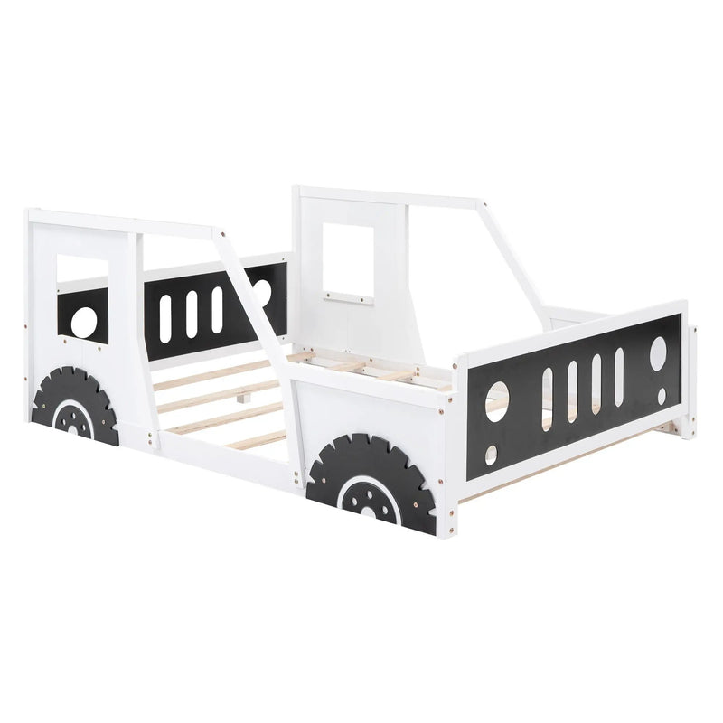 Classic Car Shaped Platform Bed With Wheels by Unique Piece Furniture