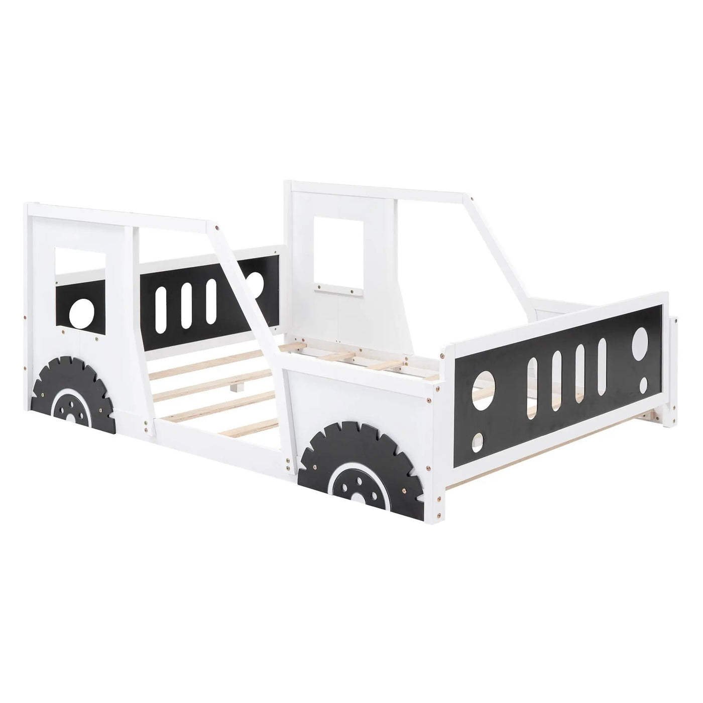 Classic Car Shaped Platform Bed With Wheels by Unique Piece Furniture