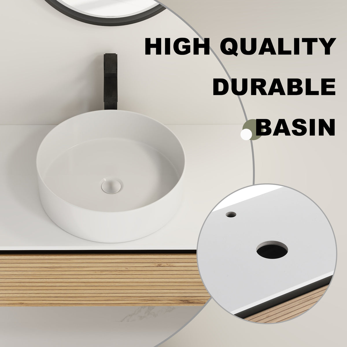 36'' Wall Mounted Bathroom Vanity with Resin Sink, photo 6 of 10